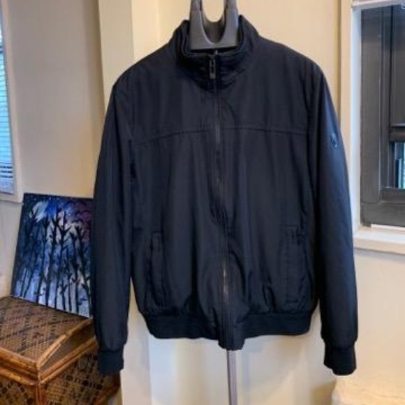 Andrew Marc Bomber Jacket Black/Black - Picture 6 of 12